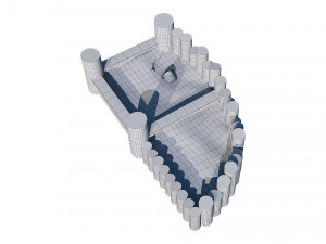wooden sandbox Modelo 3D