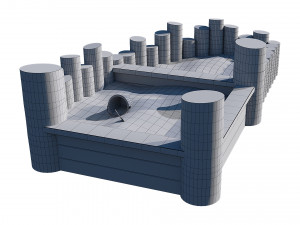 wooden sandbox Modelo 3D