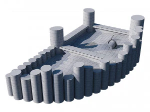 wooden sandbox 3D Model