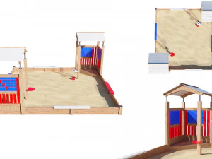 모래 상자 3D 모델