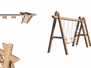 swing wooden 3D Model