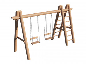 swing wooden Modelo 3D