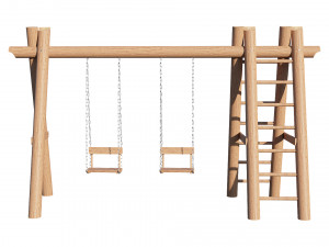 swing wooden Modelo 3D