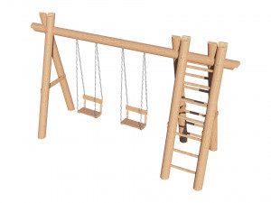 swing wooden Modelo 3D