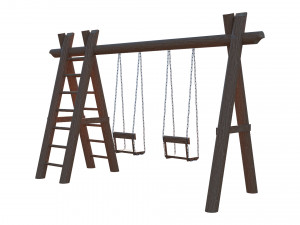 swing wooden Modelo 3D