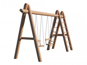 swing wooden Modelo 3D
