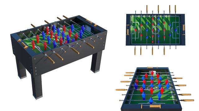 football table 3D Модель .c4d .max .obj .3ds .fbx .stl .blend 