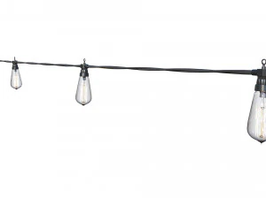 string lights edison lamps 3D Model