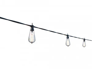 string lights edison lamps 3D Model
