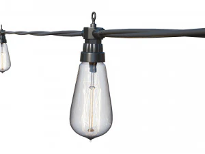 string lights edison lamps 3D Model