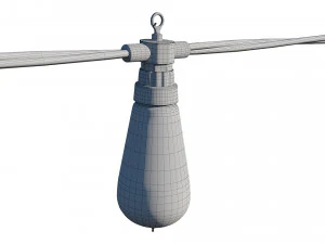 string lights edison lamps 3D Model