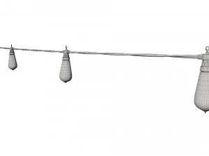 string lights edison lamps 3D Model