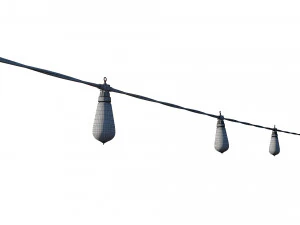 string lights edison lamps 3D Model