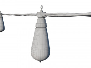 string lights edison lamps Modelo 3D