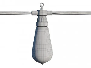 string lights edison lamps 3D Model