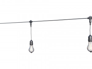 string lights edison lamps 3D Model