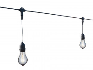 string lights edison lamps 3D Model