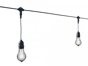 string lights edison lamps 3D Model