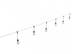 string lights edison lamps 3D Model
