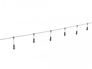 string lights edison lamps 3D Model