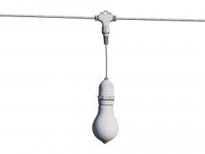 string lights edison lamps 3D Model