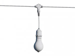 string lights edison lamps 3D Model