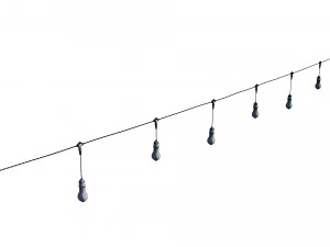 string lights edison lamps 3D Model