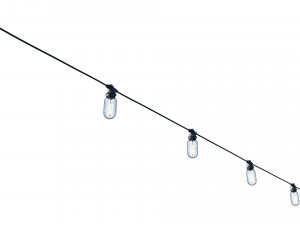 string lights edison lamps 3D Model