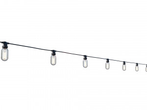 string lights edison lamps 3D Model