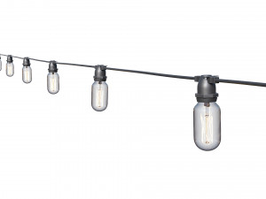 string lights edison lamps 3D Model