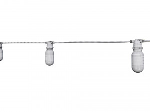 string lights edison lamps 3D Model