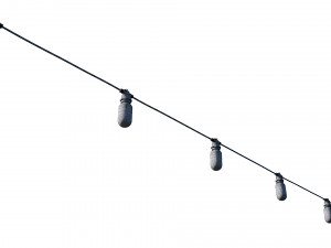 string lights edison lamps 3D Model