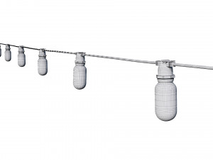 string lights edison lamps 3D Model