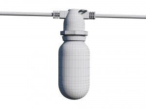 string lights edison lamps 3D Model
