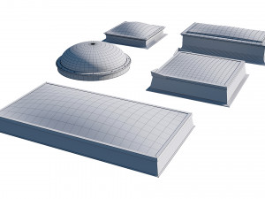 roof clerestory model pack 3D Model