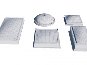 roof clerestory model pack 3D Model