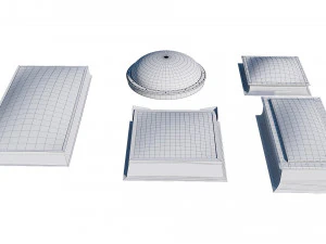 roof clerestory model pack 3D Model