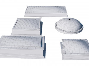roof clerestory model pack 3D Model