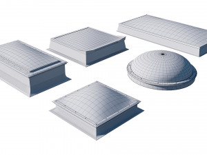 roof clerestory model pack 3D Model