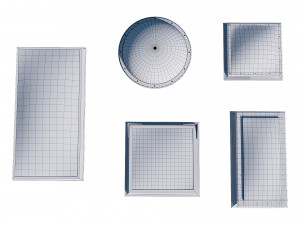 roof clerestory model pack 3D Model