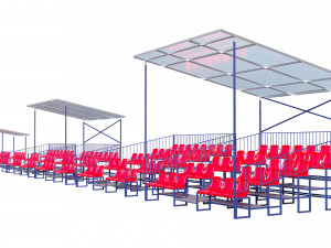stadium seating tribune pack 3Dモデル