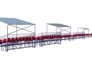 stadium seating tribune pack 3Dモデル