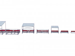 stadium seating tribune pack 3Dモデル
