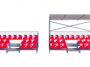 stadium seating tribune pack 3Dモデル
