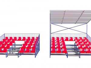 stadium seating tribune pack 3Dモデル