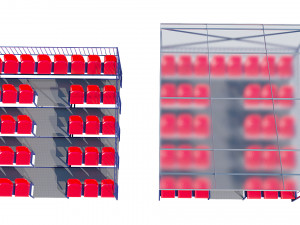 stadium seating tribune pack 3Dモデル