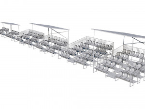 stadium seating tribune pack 3Dモデル