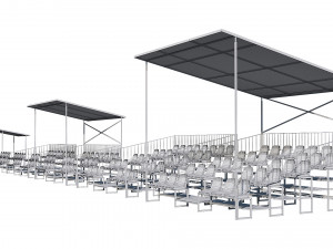 stadium seating tribune pack 3Dモデル