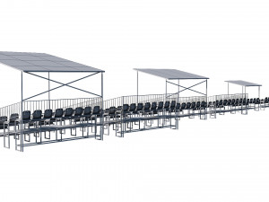 stadium seating tribune pack 3Dモデル