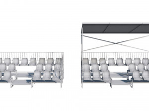 stadium seating tribune pack 3Dモデル